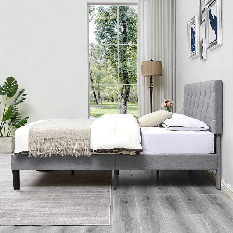 Standard bed frame with headboard discount